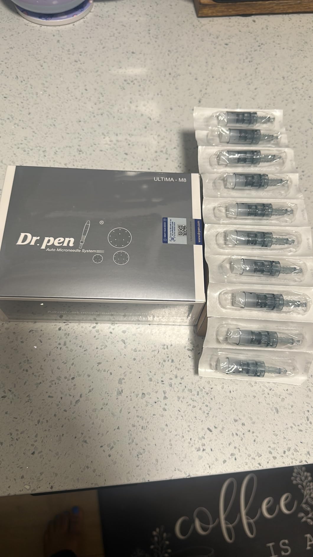 Dr Pen M8 Microneedle Derma Roller Pen for Women Men Skin Home Travel Use with 20 pcs replacement, 0.25mm Microneedling Kit for Skin customer photo 2