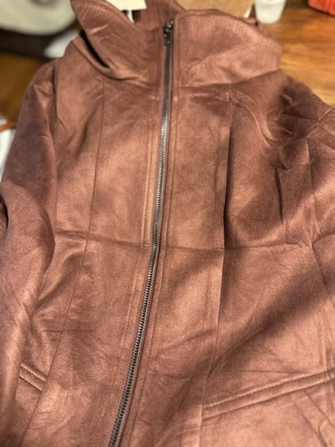 Jackets for Women Comfy Long Sleeve Faux Suede Jackets Warm Coats customer photo 1
