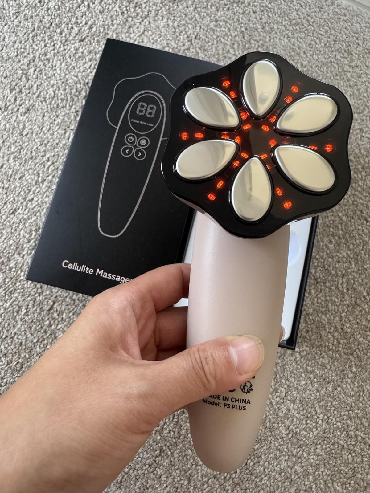 Cellulite Massage Tool - Body Sculpting Machine, Electric Body Toning & Cellulite Massager with Heating Skin Tightening for Home Use, Cellulite Remover for Belly, Legs, Belly, Arms, Buttocks (Pink) customer photo 2