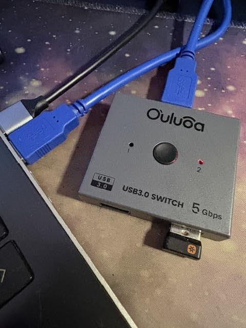 USB C Kvm Switch 2 Monitors 1 Desktop and 1 Laptop, Dual Monitor KVM Switch Docking Station, 4K@60Hz Expand 2 HDMI Displays,USB 3.0x3,USB C x1, PD 100W, Wired Remote and USB Cable Included customer photo 1