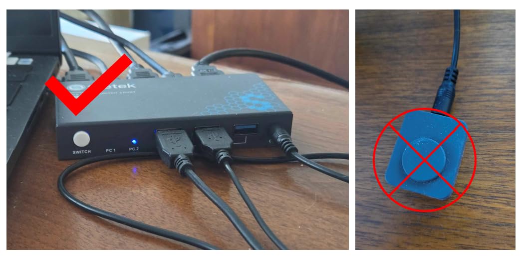 Hearvo 8K@60Hz HDMI KVM Switch 2 Monitors 2 Computers,USB 3.0, Wired Remote | Share Dual Monitors, Keyboard, Mouse, Hard Drives and Printer with Adaptive EDID and 2 USB Cables for office, coding, gaming. customer photo 1