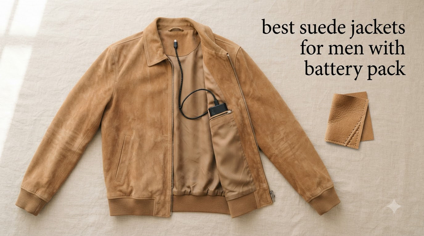 best suede jackets for men with battery pack