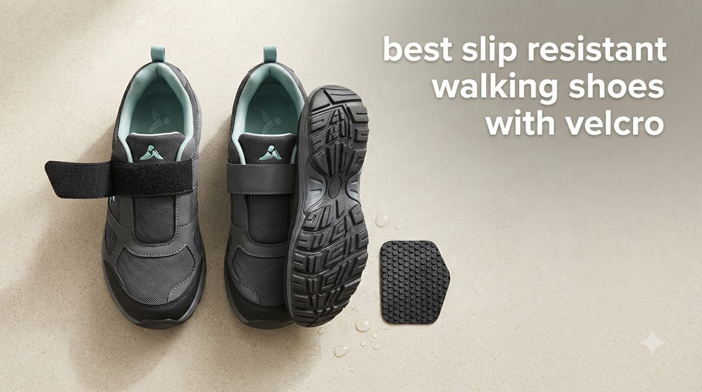 best slip resistant walking shoes with velcro