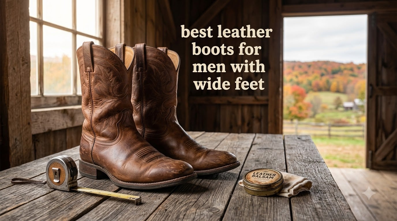 best leather boots for men with wide feet