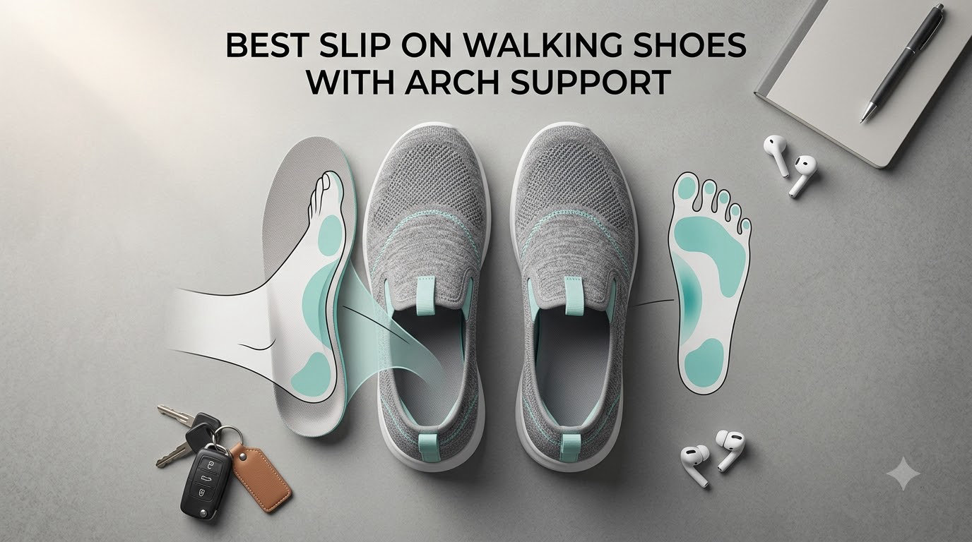 best slip on walking shoes with arch support