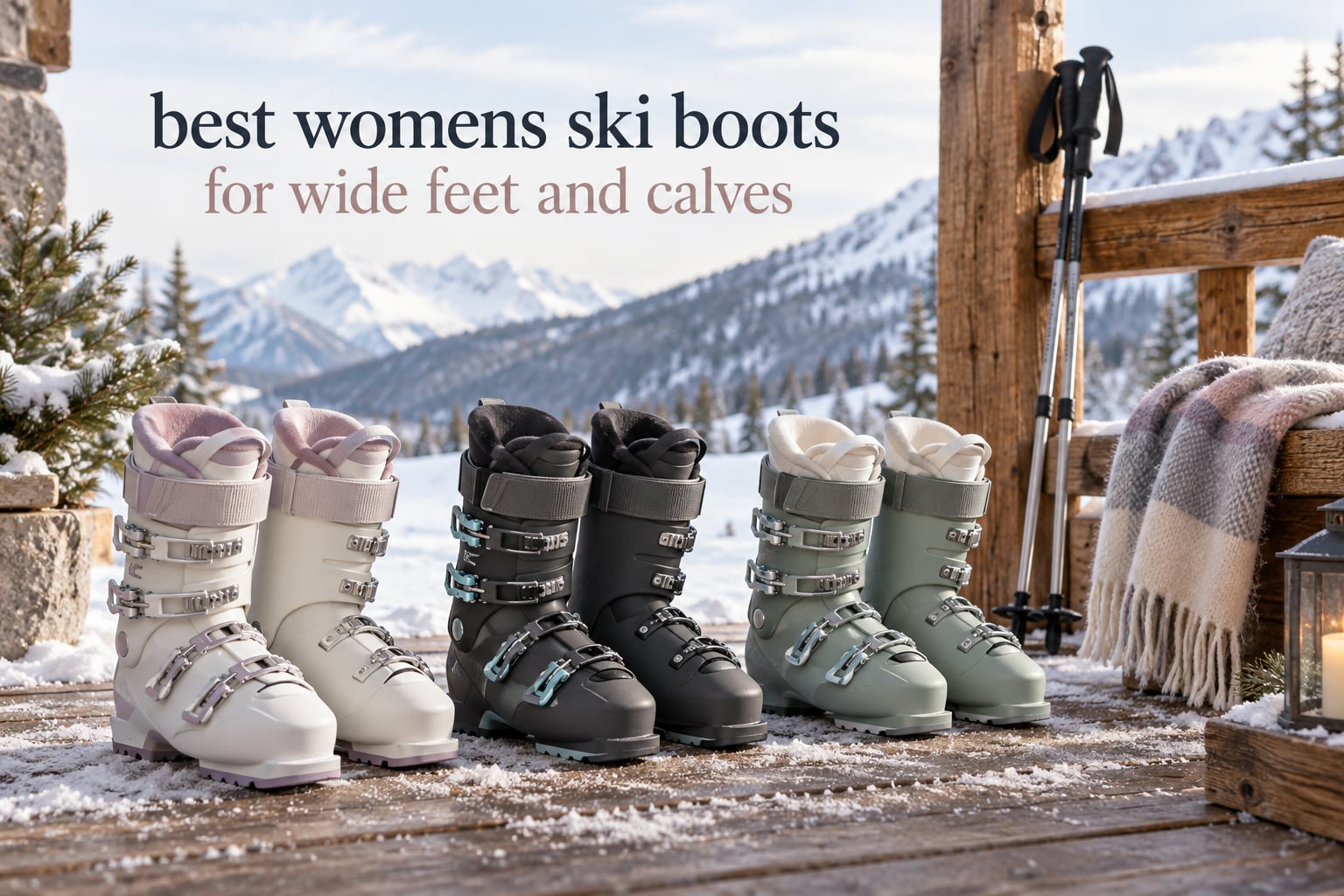 best womens ski boots for wide feet and calves