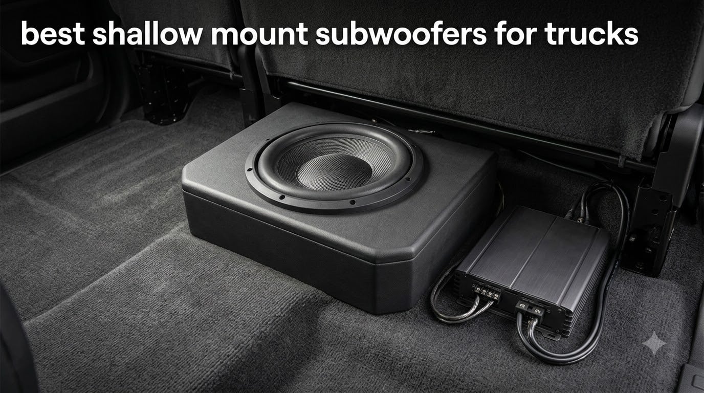 best shallow mount subwoofers for trucks