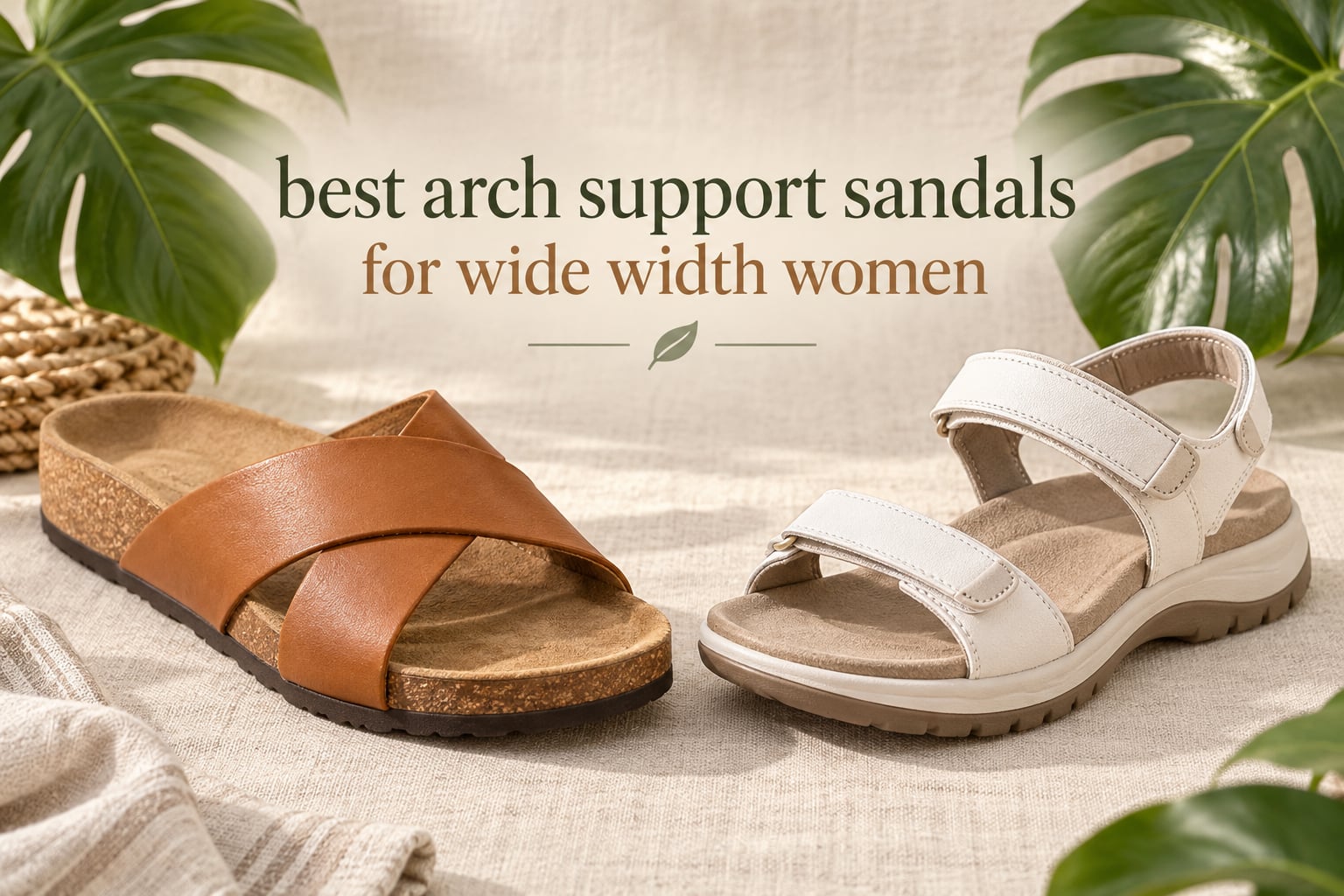 best arch support sandals for wide width women