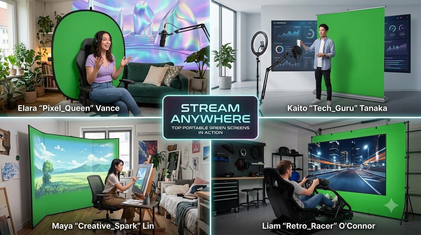 best portable green screens for streaming