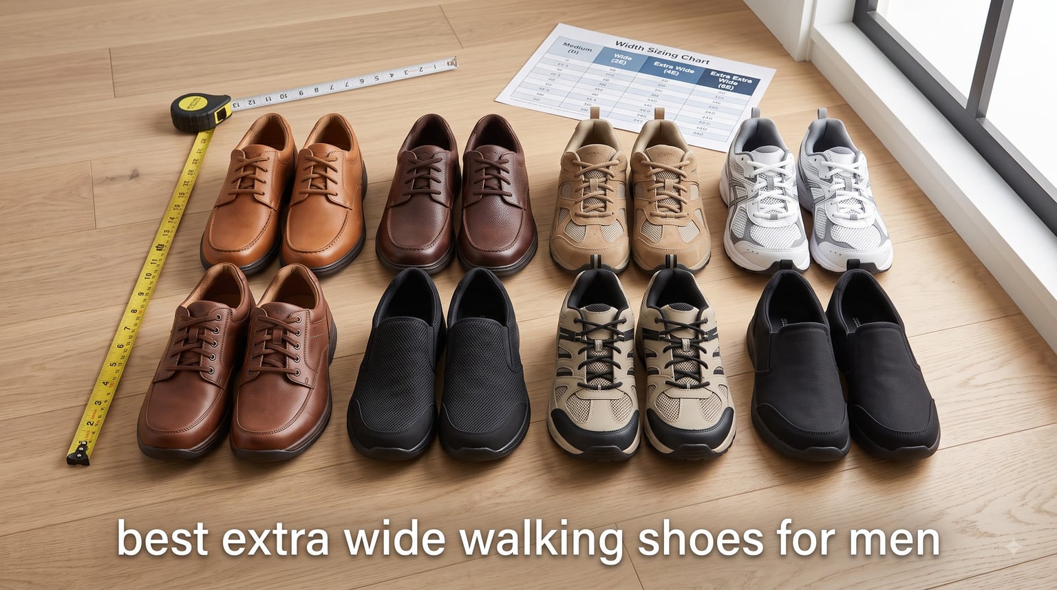 best extra wide walking shoes for men