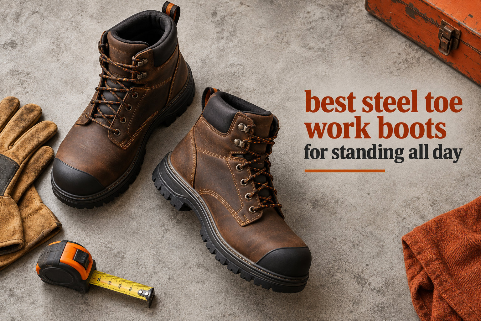 best steel toe work boots for standing all day