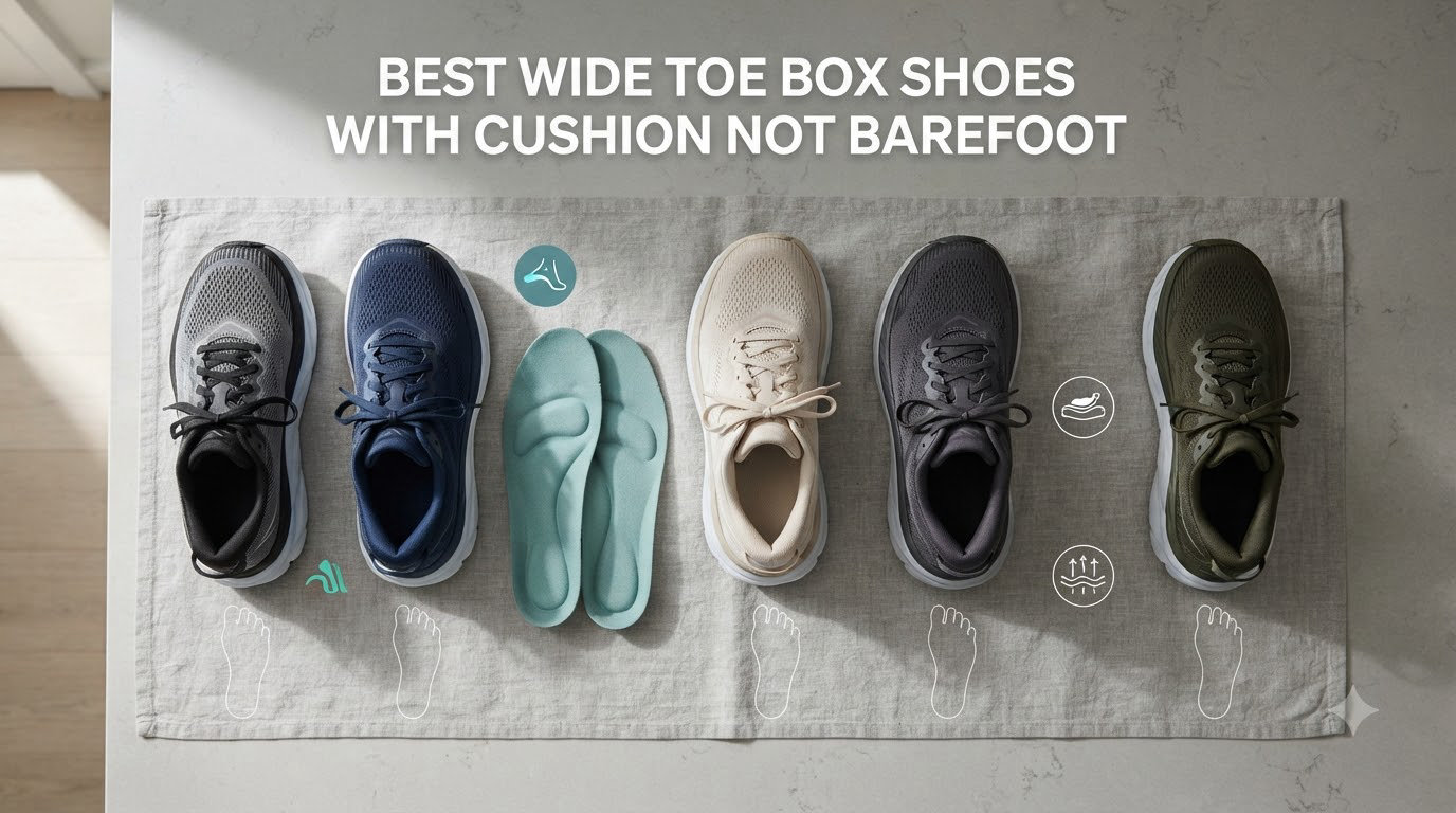 best wide toe box shoes with cushion not barefoot