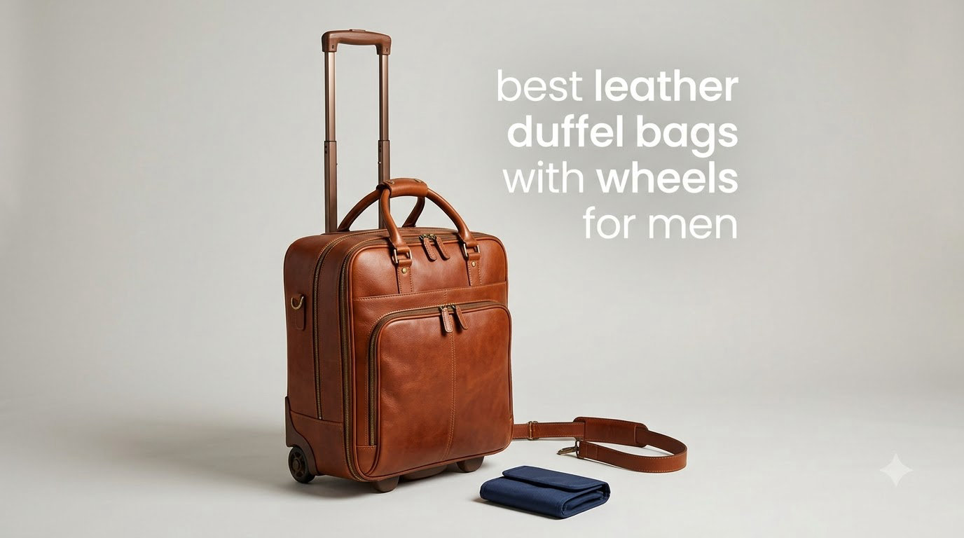 best leather duffel bags with wheels for men