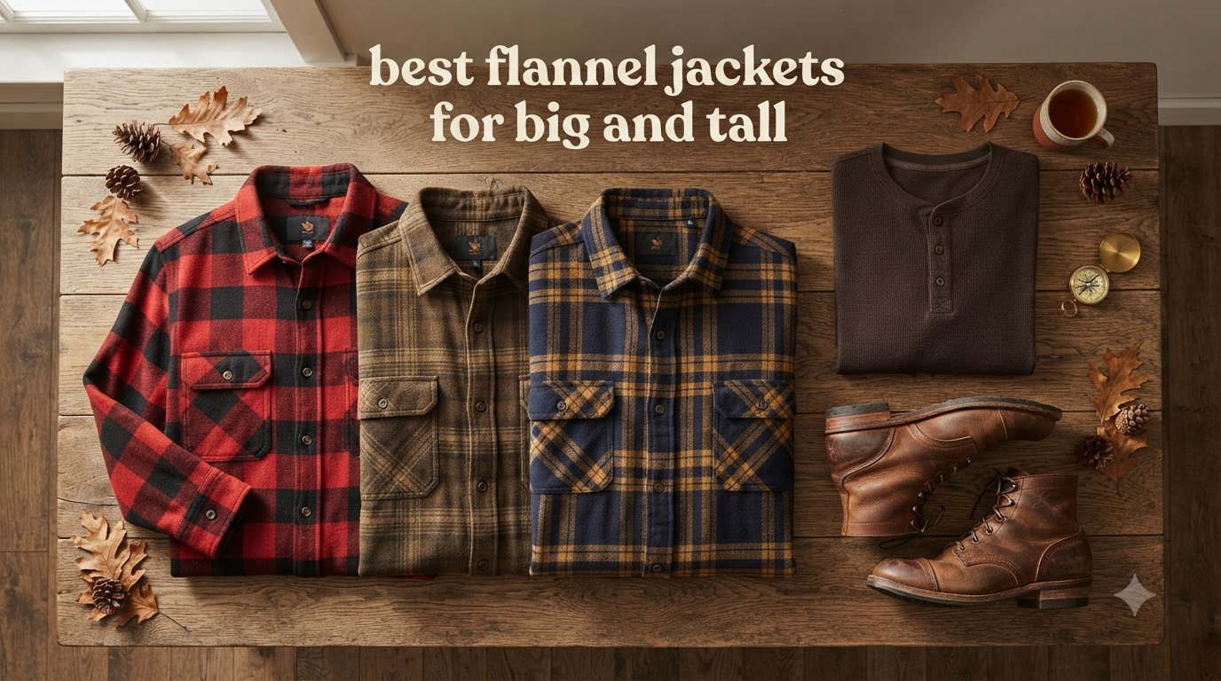 best flannel jackets for big and tall