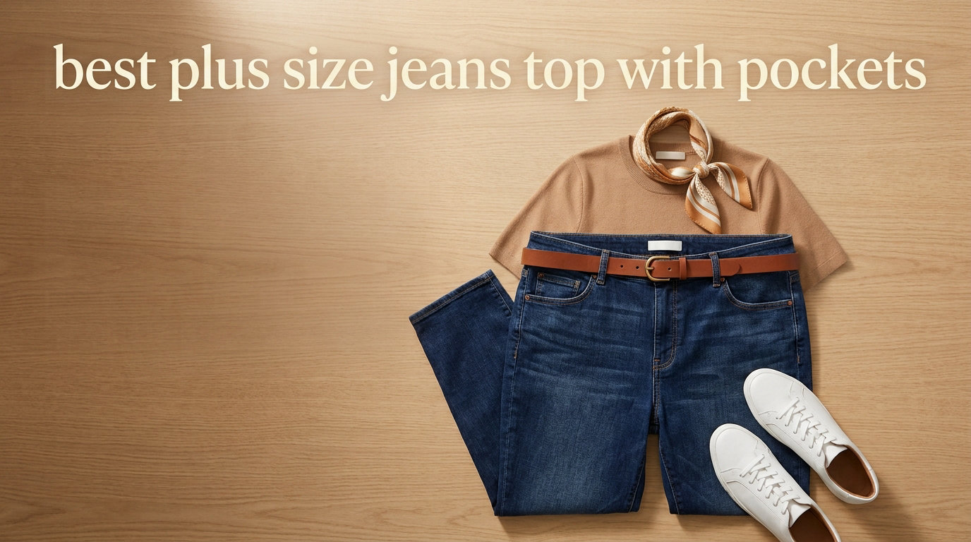 best plus size jeans top with pockets