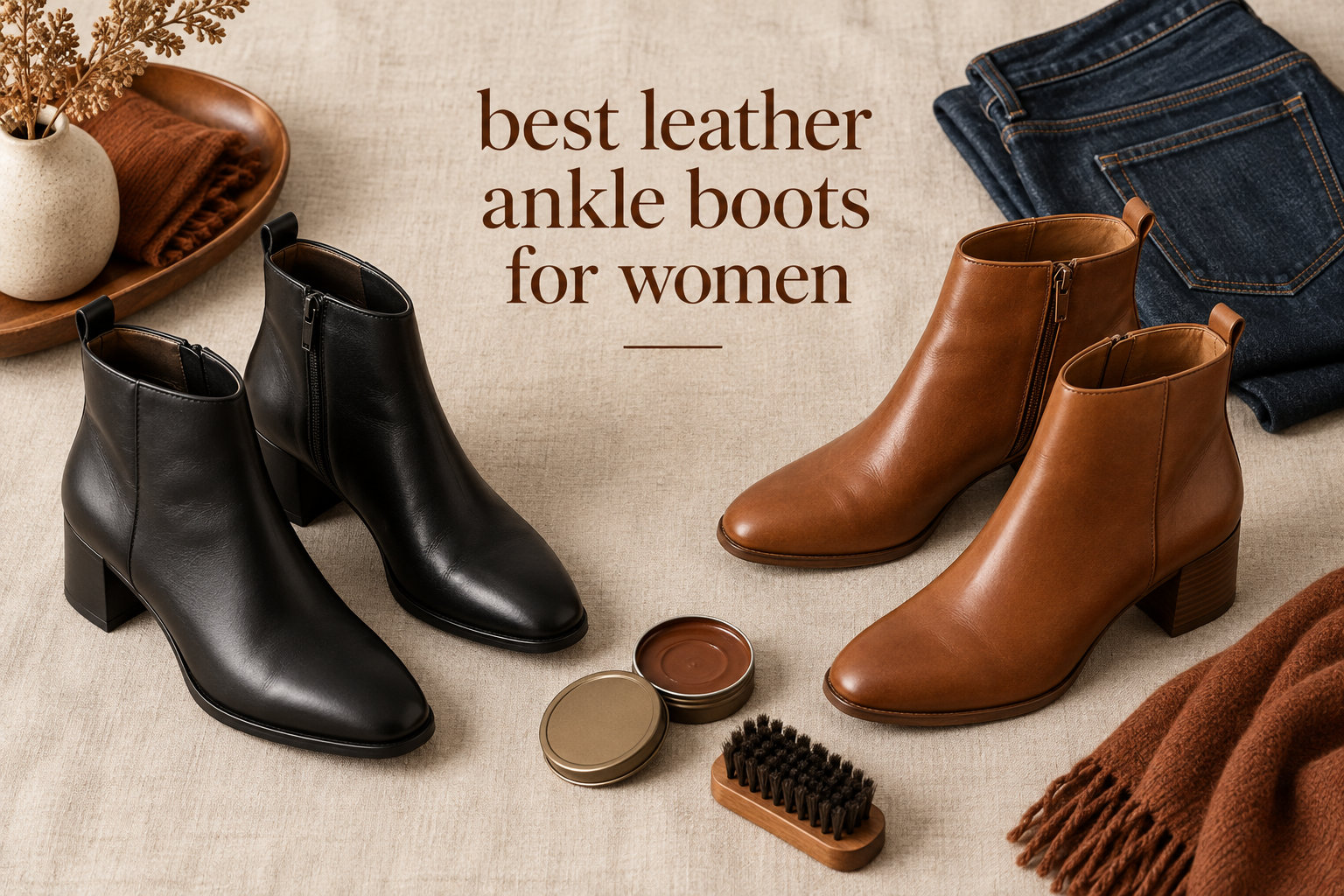 best leather ankle boots for women