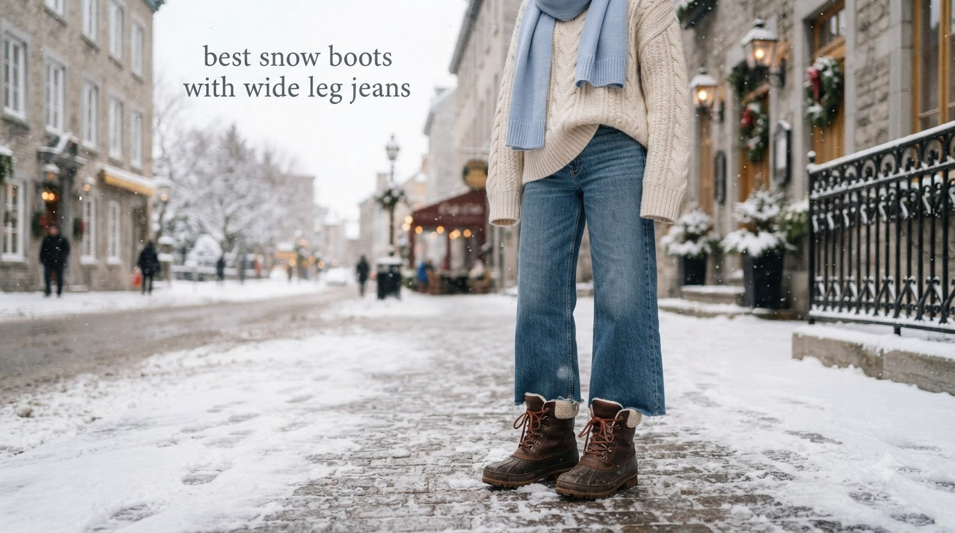 best snow boots with wide leg jeans