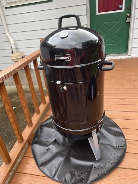 Cuisinart 18” Vertical Charcoal Smoker, Integrated Thermometer, Water Bowl and Dual Vents Perfect for Smoked Brisket, Chrome Plated Grates Smoker Grill for BBQ, Camping, Tailgates customer photo 1