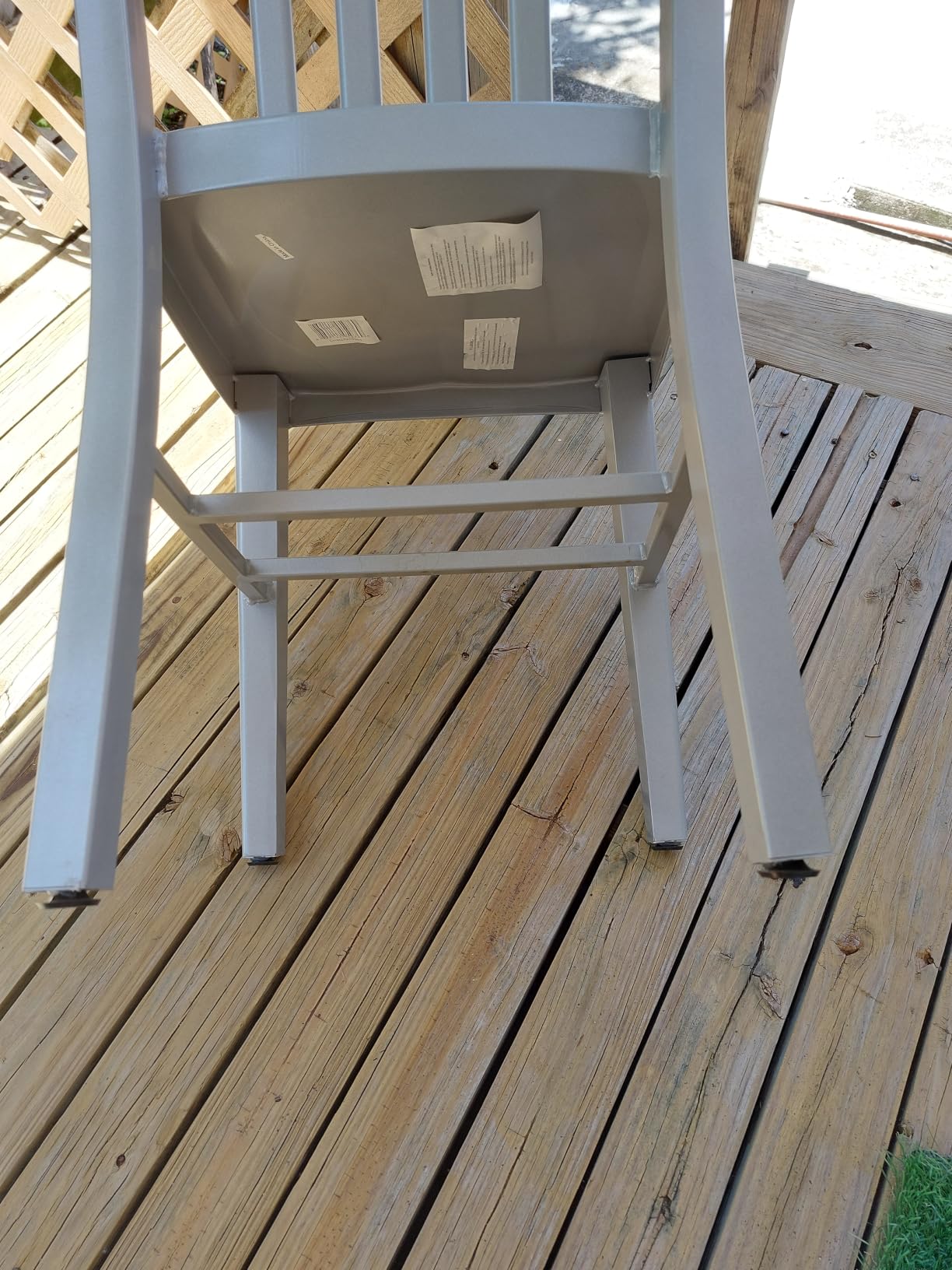 Flash Furniture Commercial Grade Silver Metal Indoor-Outdoor Chair customer photo 1