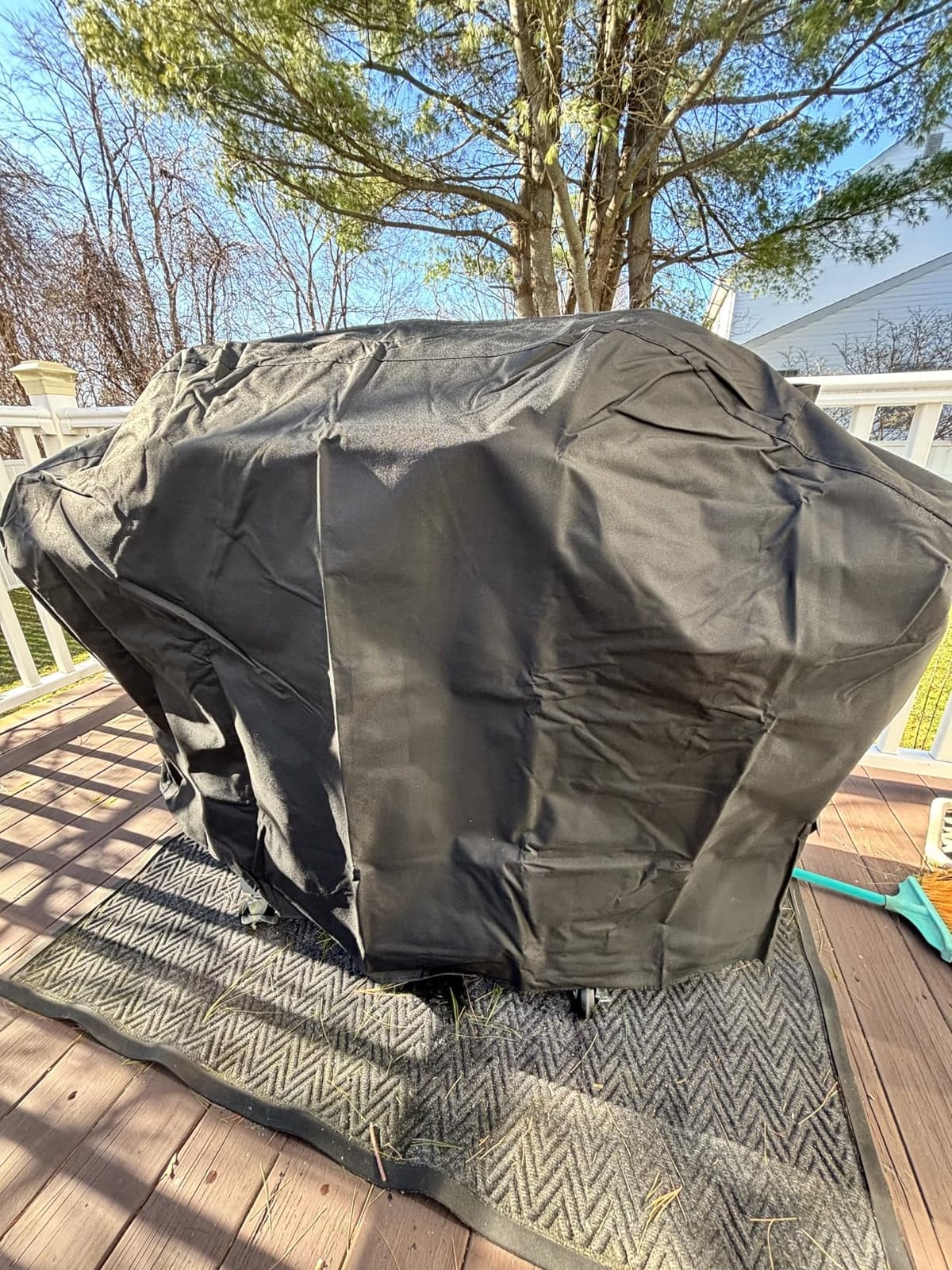 SunPatio 55 Inch Grill Cover for Outdoor Grill Heavy Duty Waterproof, Black customer photo 2