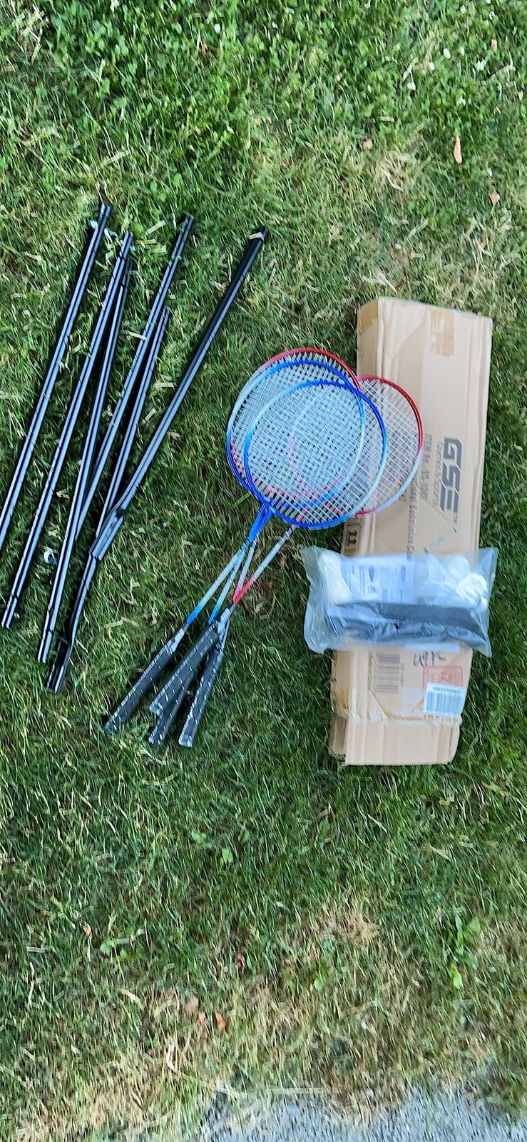 GSE Badminton Complete Set with Net, 4 Rackets 3 Shuttlecocks & Carry Bag customer photo 1
