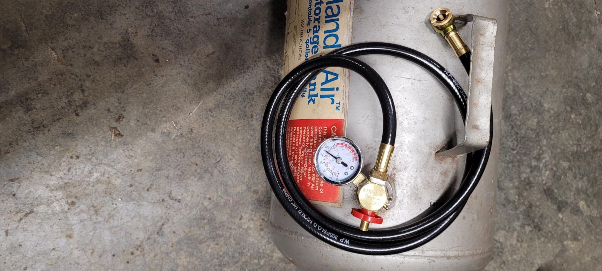 Grip Air Tank Assembly Kit - 4 ft Air Hose with 1/4