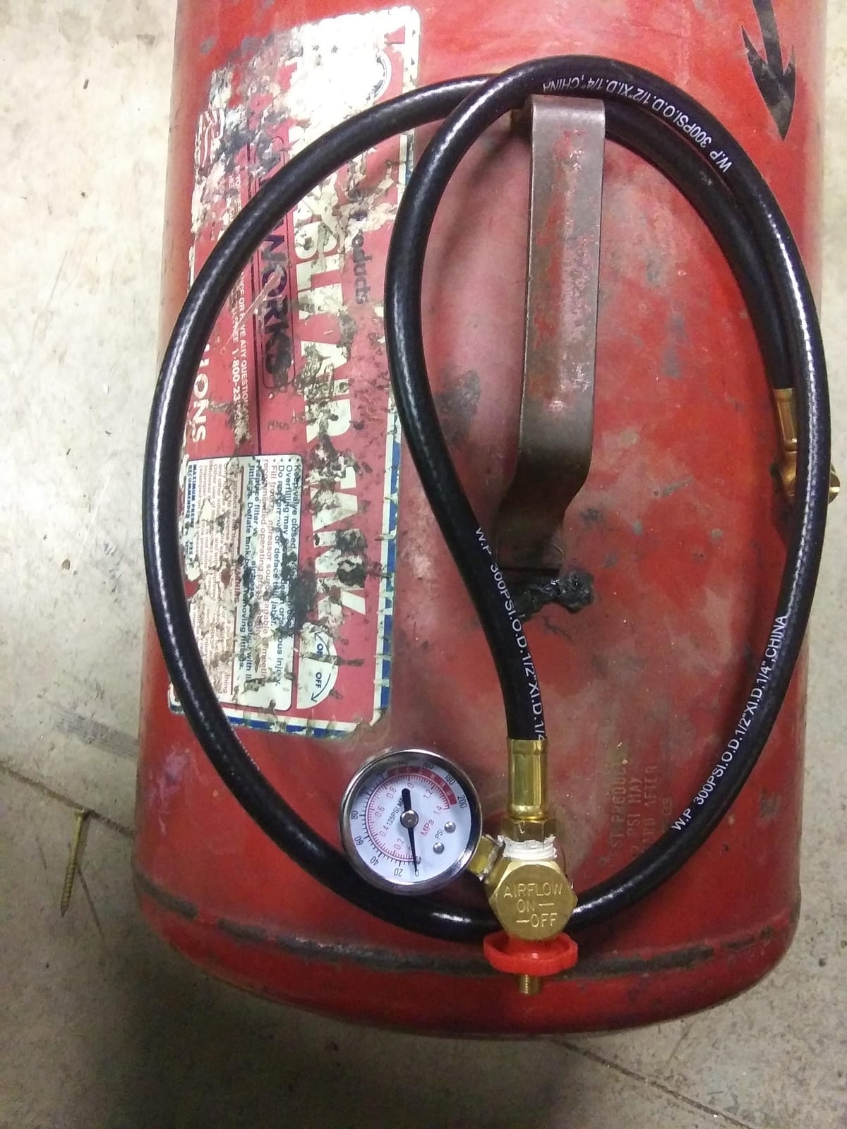 Grip Air Tank Assembly Kit - 4 ft Air Hose with 1/4