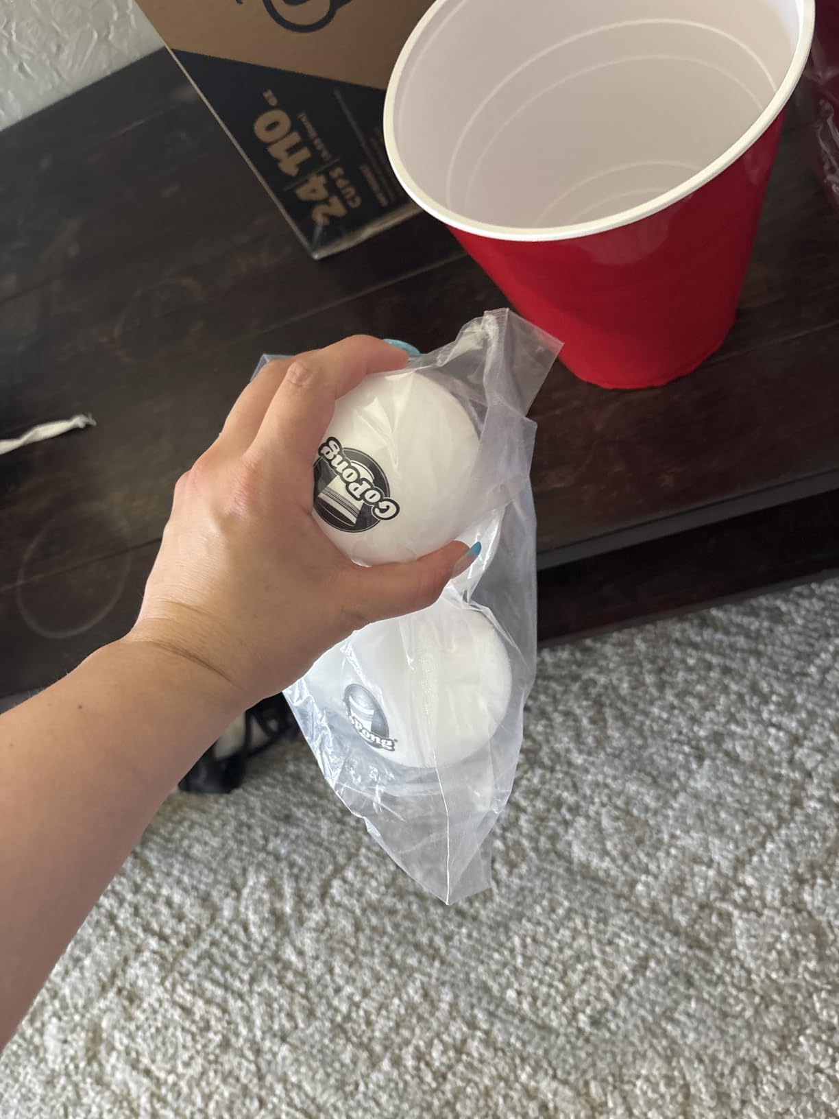 GoPong Giant Yard Pong Drinking Game for Adults – Indoor/Outdoor Lawn, Beach, and Tailgating Beer Pong Party Game – 24 Heavy Duty Giant Cups with 4 Balls customer photo 2
