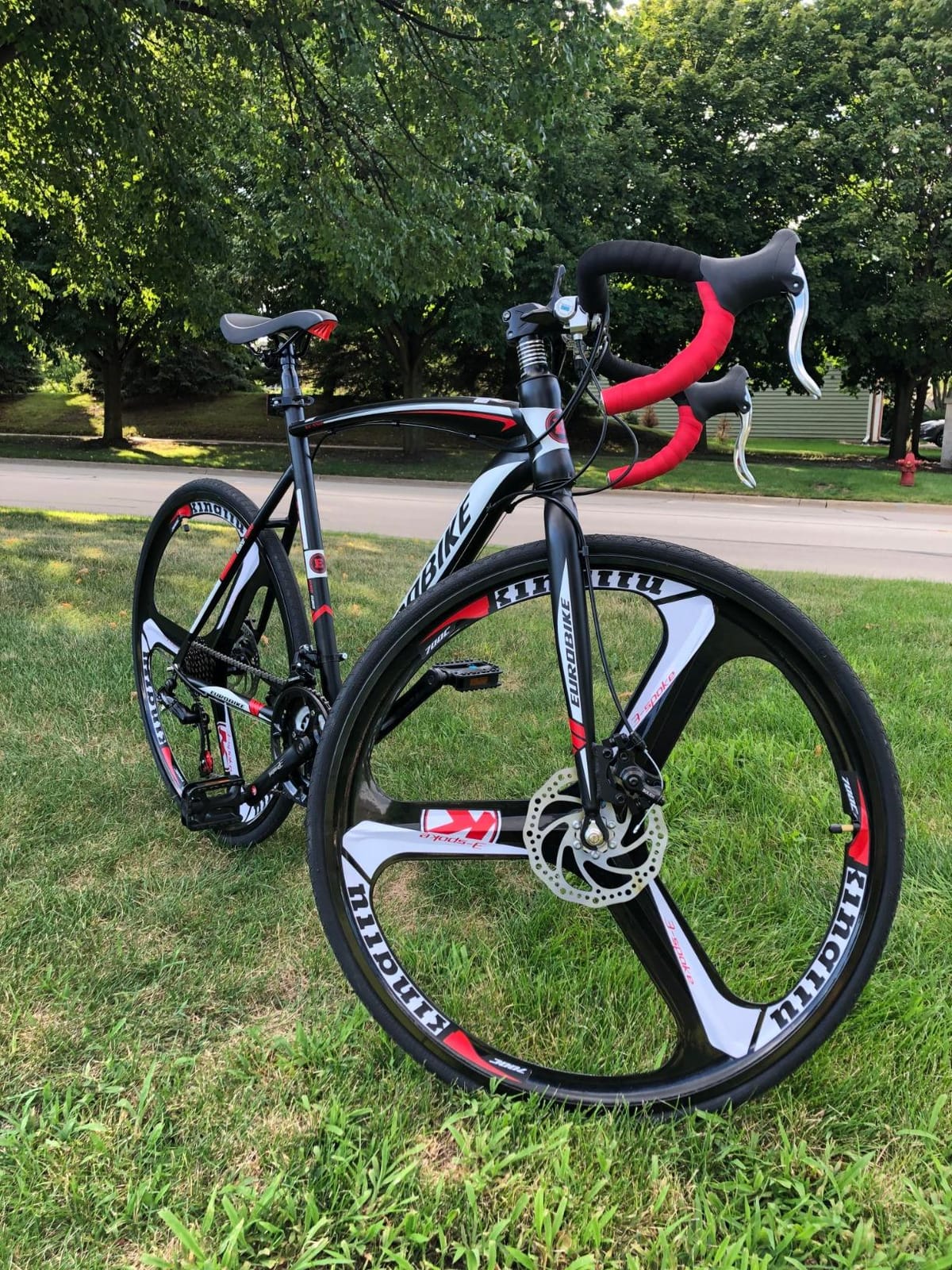 EUROBIKE Road Bike TSM XC550 Bike 21 Speed Dual Disc Brake 54CM 3-Spoke Wheels Bicycle…… customer photo 1