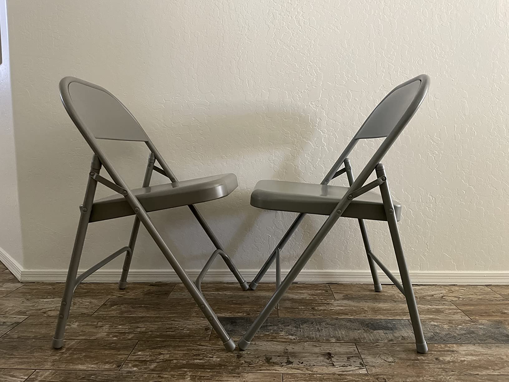 OEF Furnishings OEF50 Series All-Steel Heavy-Duty Folding Chairs with 500 lb Weight Capacity (4-Pack, Black) customer photo 1