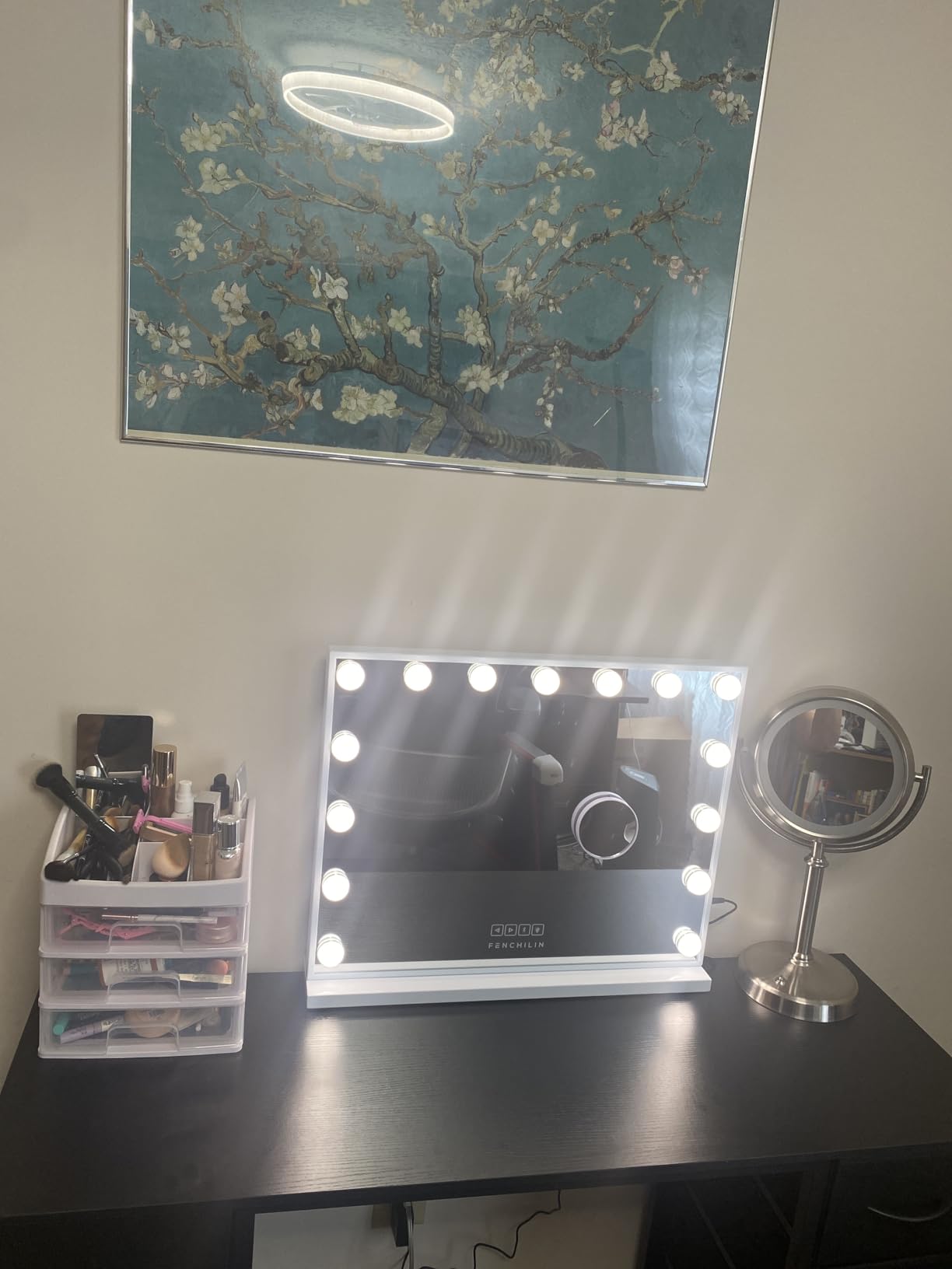FENCHILIN Vanity Mirror with Lights and Bluetooth Speaker 22.8
