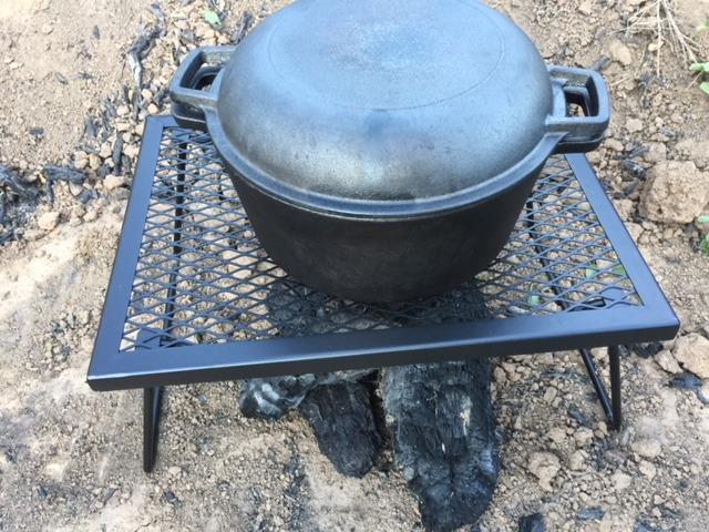 REDCAMP Folding Campfire Grill Heavy Duty Steel Grate, Portable Camp Fire Cooking Racks for Over Fire Pit customer photo 1