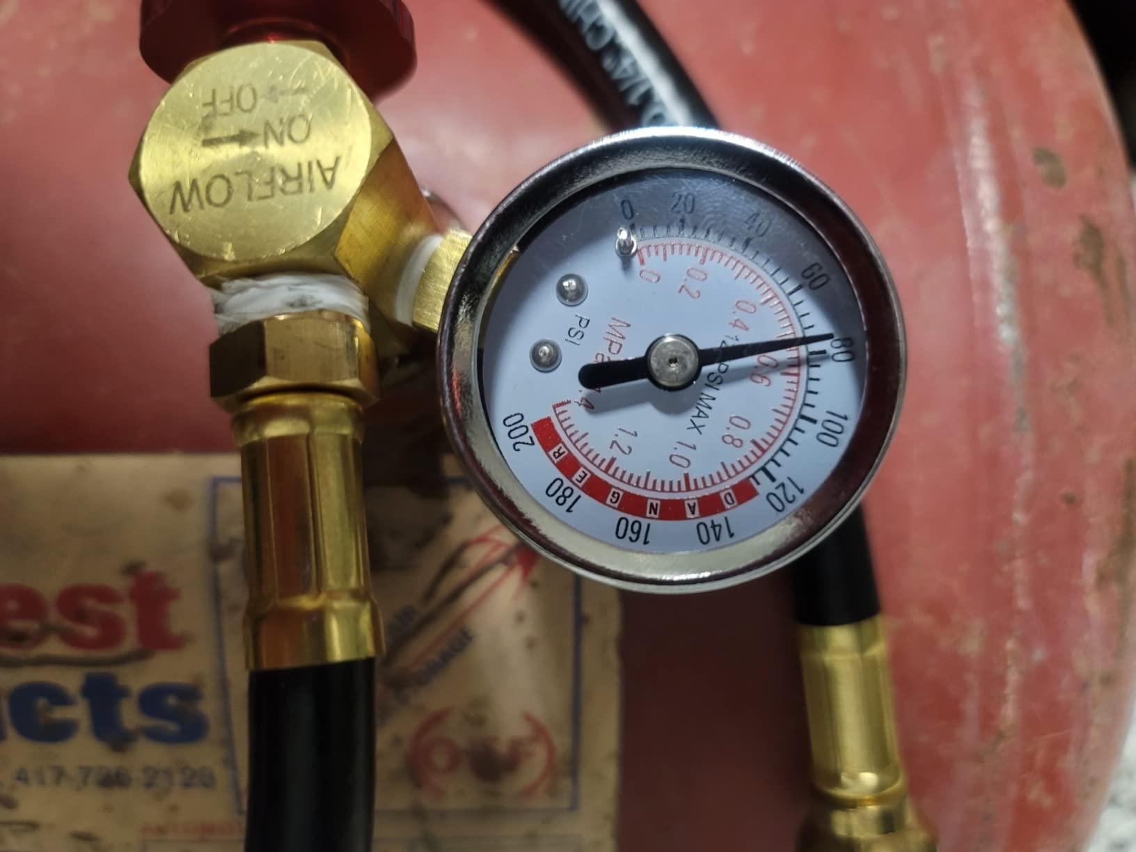 Hromee Air Tank Repair Kit w/Safety Valve, Pressure Gauge and 4 Feet Air Tank Hose Assembly kit for Portable Carry Tank customer photo 1