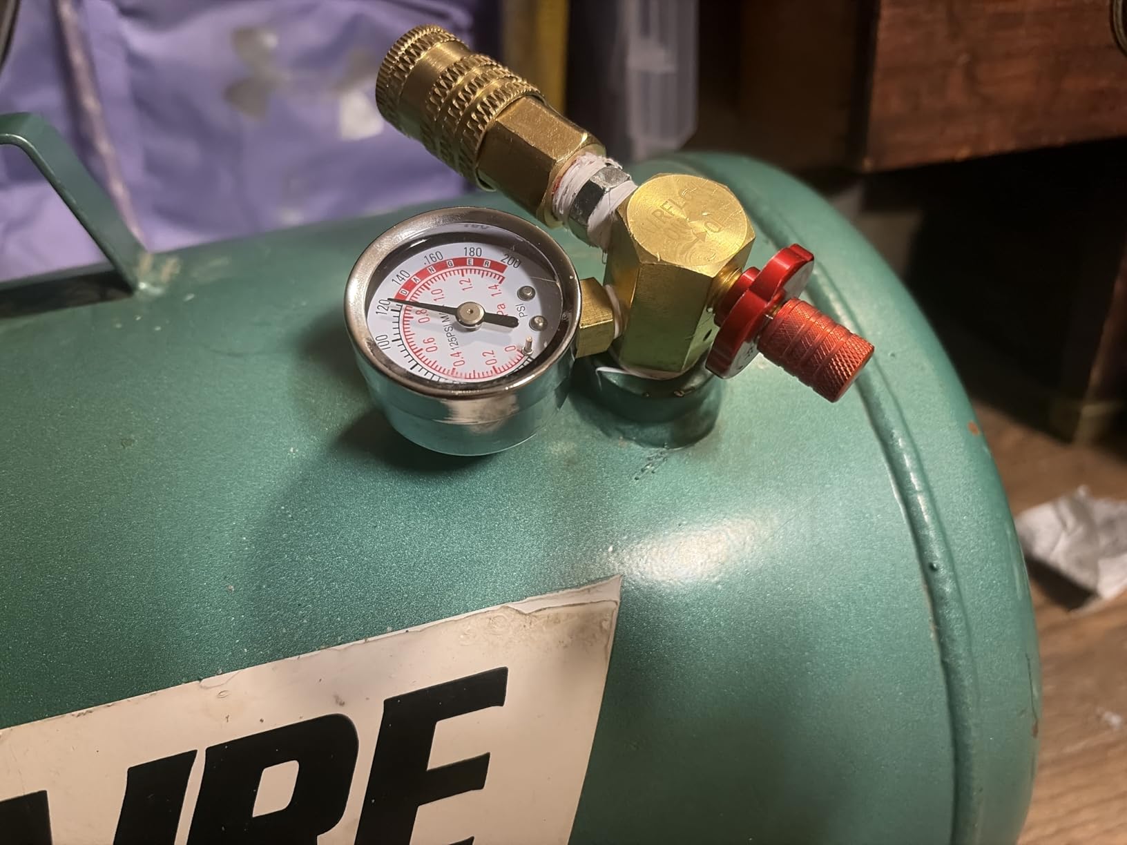 Hromee Air Tank Repair Kit w/Safety Valve, Pressure Gauge and 4 Feet Air Tank Hose Assembly kit for Portable Carry Tank customer photo 2
