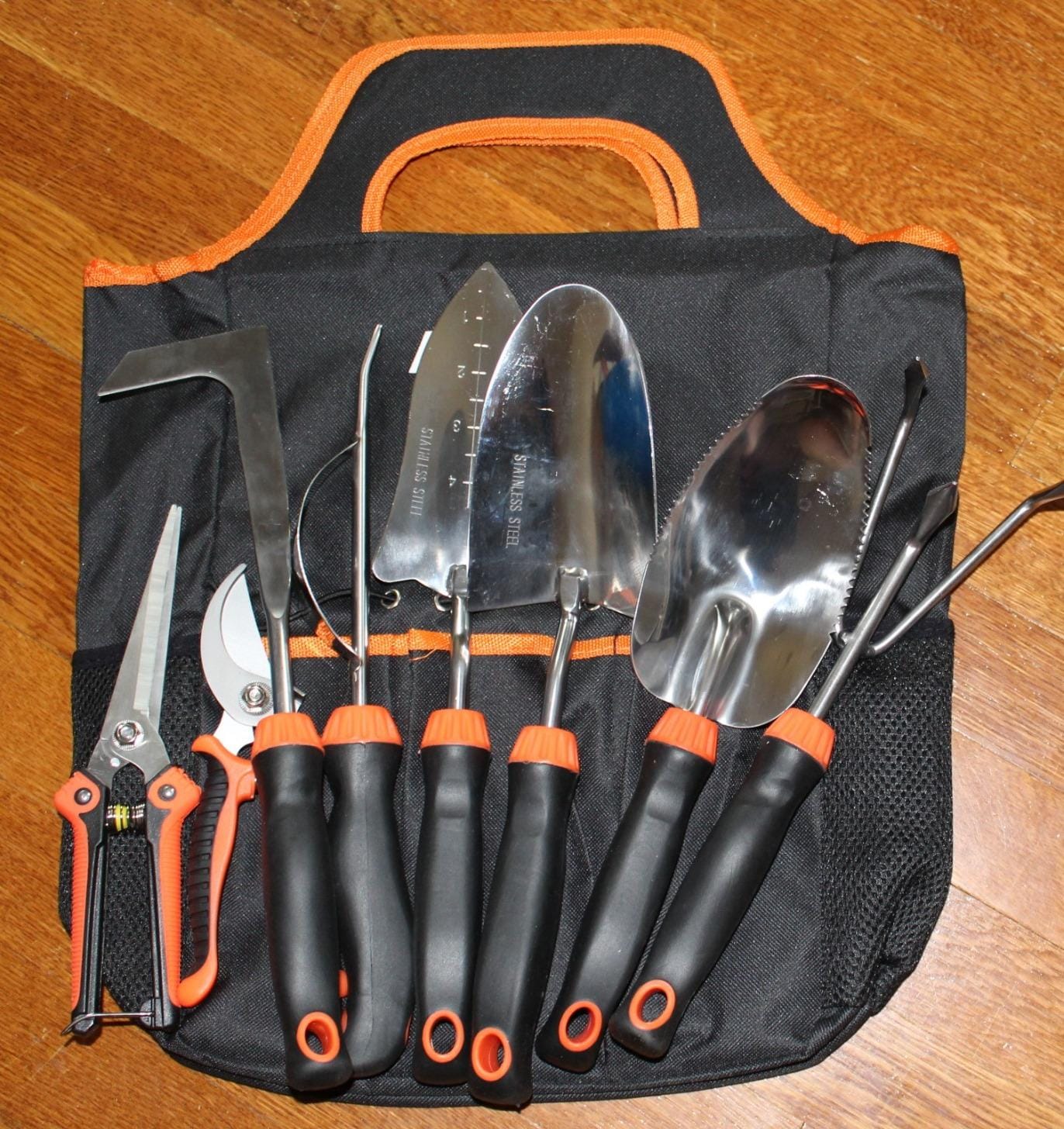 9 Piece Garden Tool Set, Heavy Duty Gardening Hand Tools Kit customer photo 2
