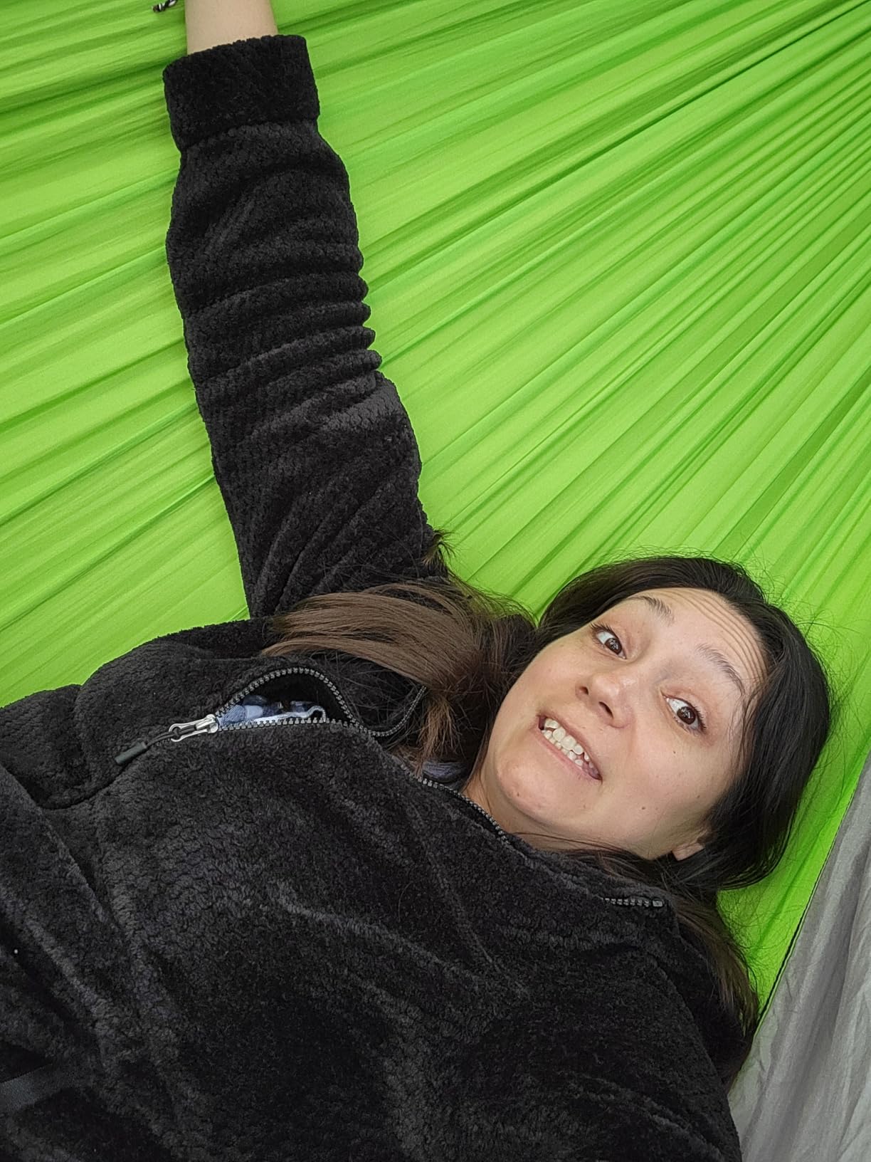 Camping Hammock with Net,Portable Lightweight Double Hammocks with Tree Straps and Solid D-Shape Hanging Hooks,Parachute Nylon Hammock for Backpacking Beach Backyard Patio Hiking customer photo 2