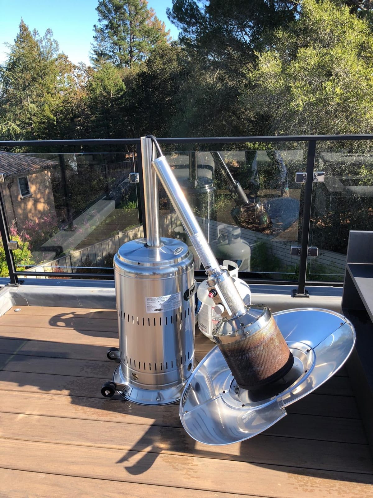 Fire Sense 63717 Performance Series Patio Heater With Wheels 46,000 BTU Output Electronic Ignition System Portable Outdoor Propane Heater For Residential - Espresso customer photo 2