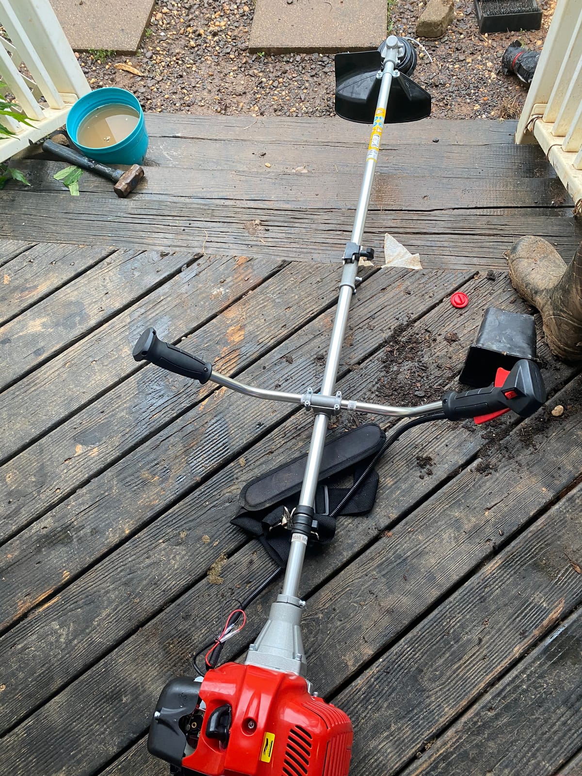 Weed Eater String Trimmer, 58cc Cordless Grass Gas Powered Weed Wacker 4-in-1 Straight Shaft String Trimmer Brush Cutter with 4 Detachable Head customer photo 1