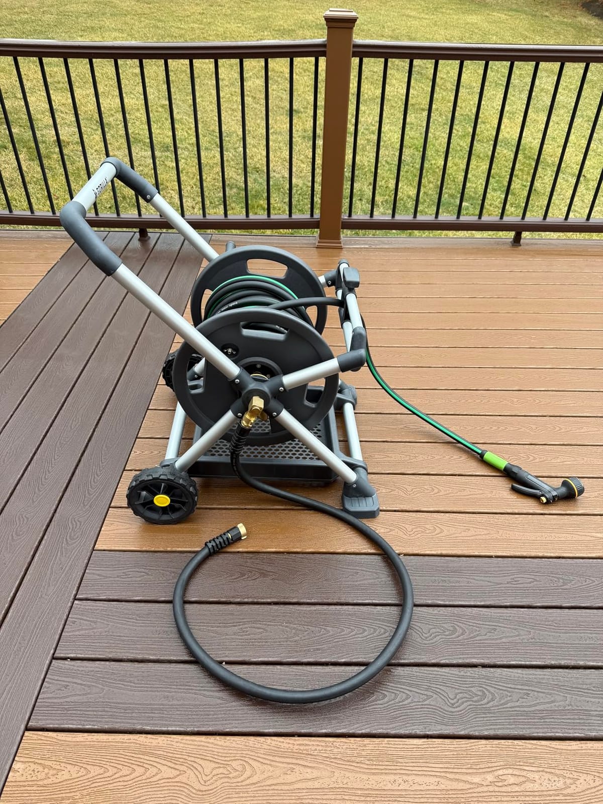 Gorilla Mobile Aluminum Garden Hose Reel, 225 Ft, Zero-Rust, No-Leak Brass customer photo 1