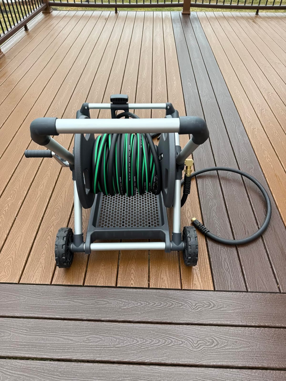 Gorilla Mobile Aluminum Garden Hose Reel, 225 Ft, Zero-Rust, No-Leak Brass customer photo 2