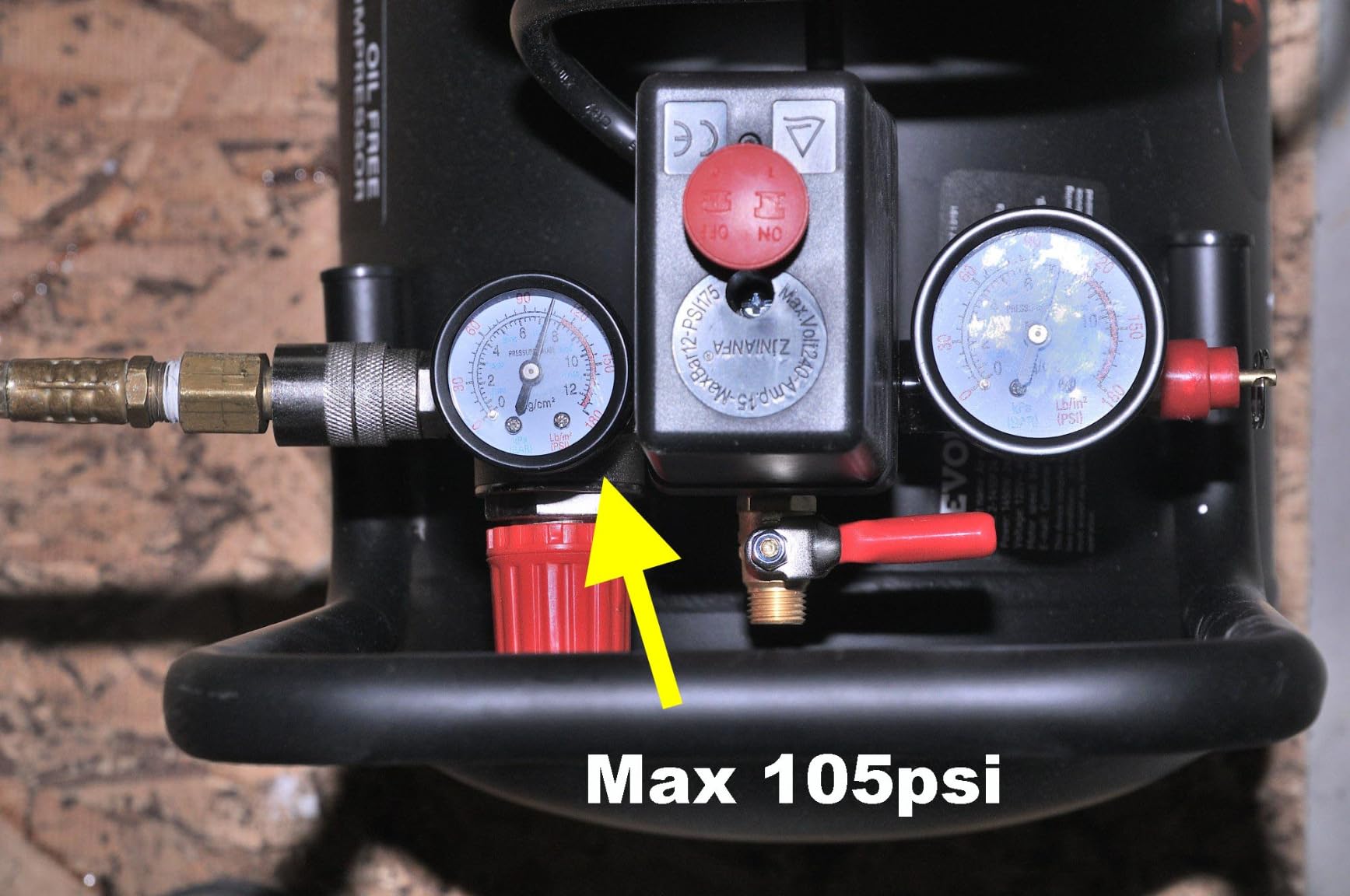 VEVOR 6.3 Gallon 2 HP Air Compressor, Max 116PSI, Oil Free Compressor Tank customer photo 2