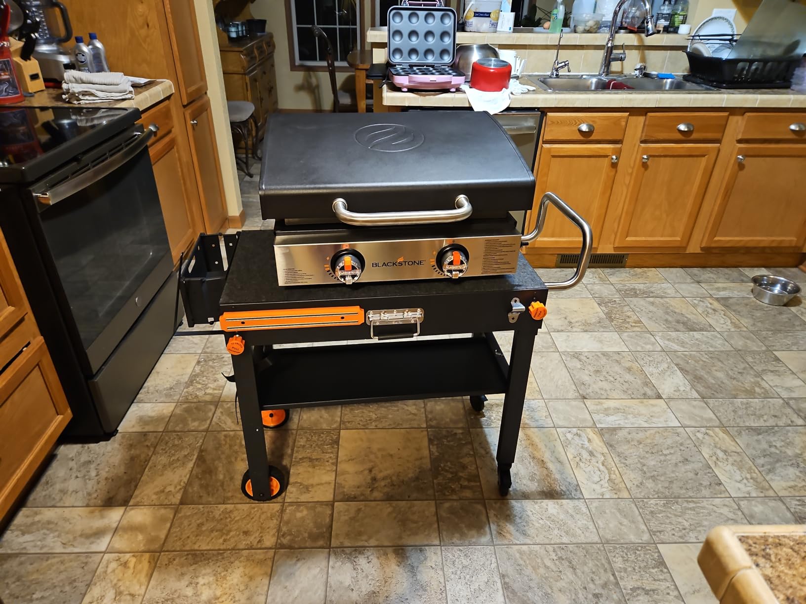 Portable Outdoor Grill Table, Folding Grill Cart with Wheels customer photo 2