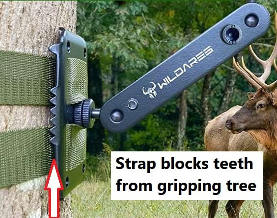 Trail Camera Mounting Bracket,Hunting Pro Gear Acccessery, Wildlife Cam Mount, Deer Monitor Mount, Hunter Camera Kit,Nylon Fiber Strap,Heavy-Duty Metal,Black,5.9x3.7x2.5 inch (2 PCS) customer photo 1