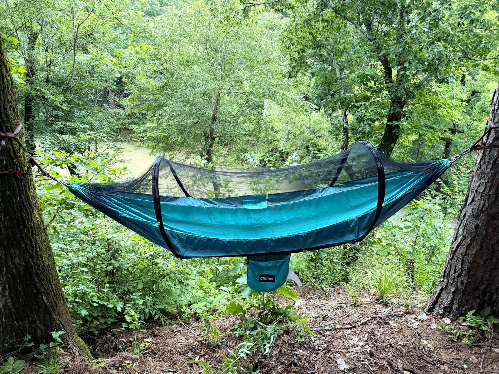 Chihee Ultra-Light Travel Camping Hammock Pop-up Net Hammock 660lbs Load Capacity,Breathable,Quick-Drying Parachute Nylon 2 Premium Carabiners,2 Tree Slings Included for Outdoor Backpacking Hiking customer photo 2