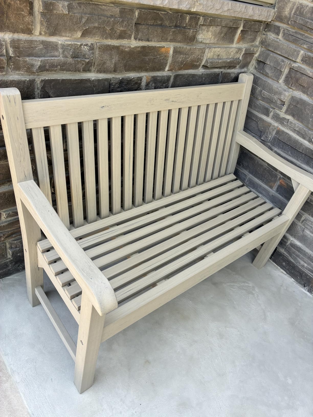 Psilvam 2-Person Outdoor Bench with 700 Lbs Weight Capacity, Green customer photo 2