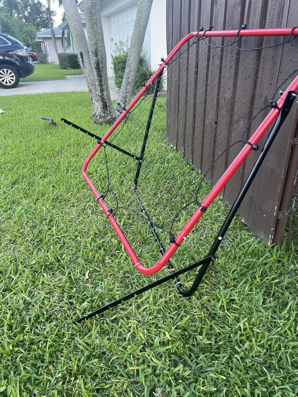 Soccer Rebounder Kickback Football Rebound Net (Adjustable Angle) Portable Easy Setup customer photo 2