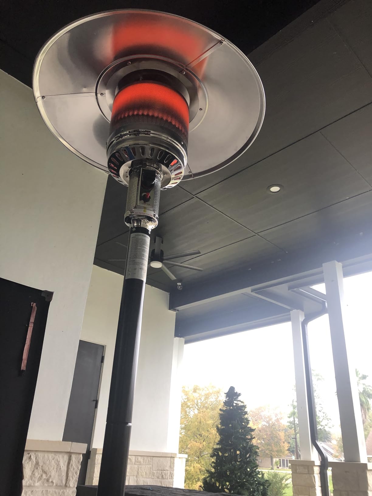 Hykolity 50,000 BTU Patio Heater with Sand Box, Table Design, Double-Layer Stainless Steel Burner, Wheels, Tip-over Protection System, Outdoor Heater for Home and Residential, Brown customer photo 2