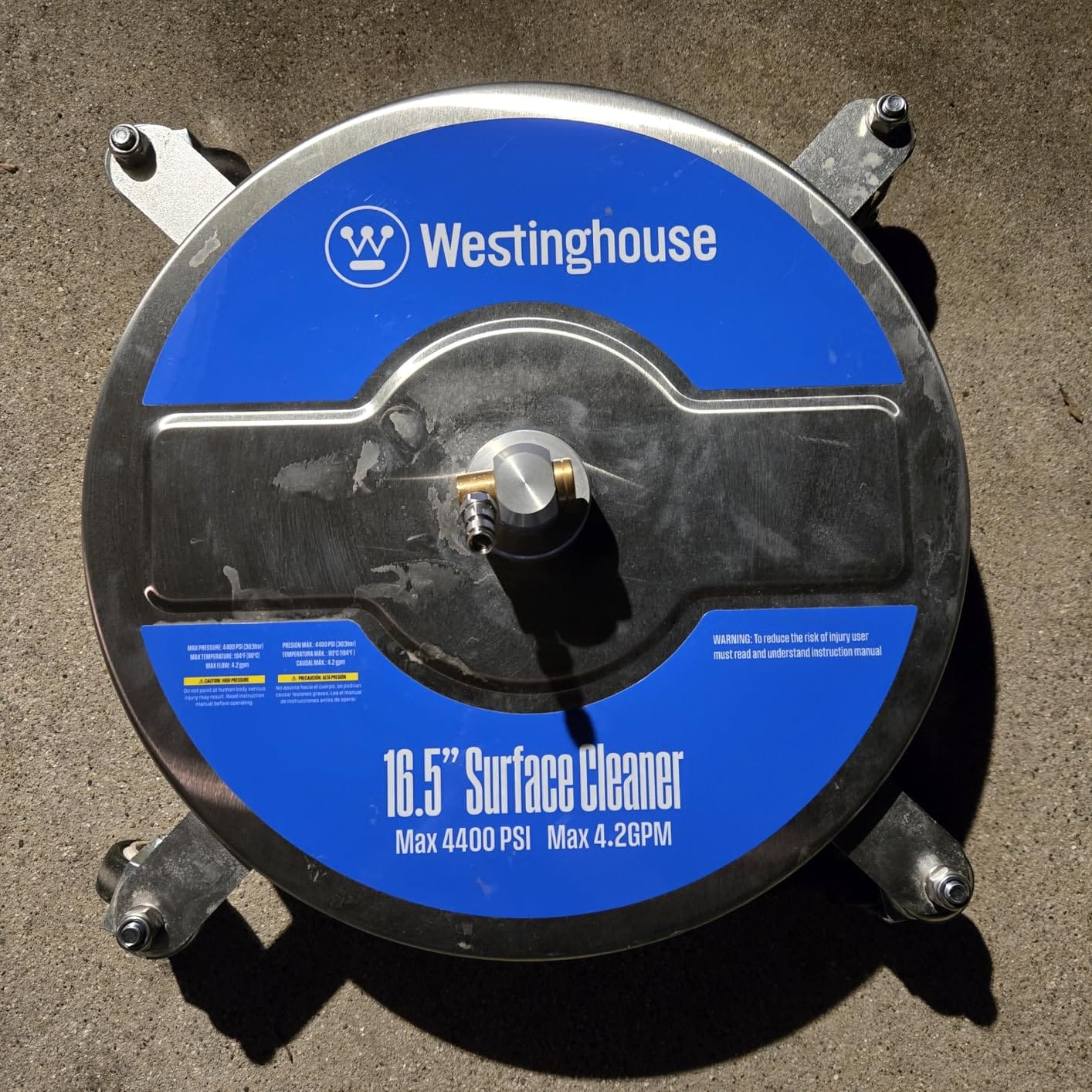 Westinghouse Universal 16.5” Pressure Washer Surface Cleaner Attachment - Stainless Steel - 4400 Max PSI, 1/4” Connector - for Gas and Electric Pressure Washers customer photo 2