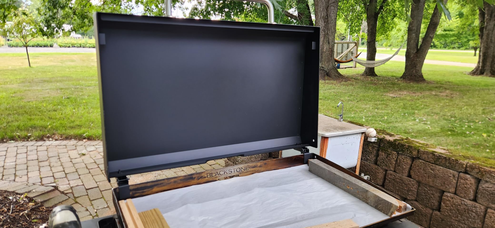 36 Inch Blackstone Griddle Grill Cover with Hinged Hood, 2026 Upgraded Outdoor Hard Grill Cover Compatible with Blackstone Models 1554 1836 1825 1866 2149 1984 2151 1863 2122 customer photo 1