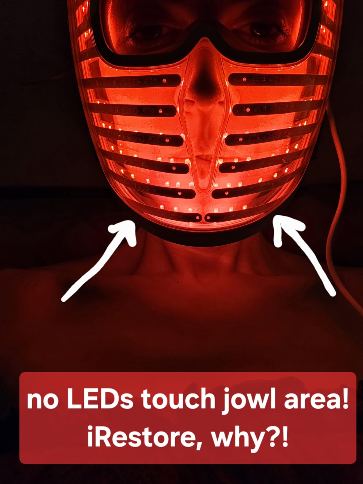 iRestore LED Face Mask for Youthful Skin, Red Light Therapy for Face, Red, Blue & Infrared Therapy for Wrinkles, Fine Lines, Dark Spots with 360 LEDs, Skincare Device for Women & Men customer photo 2